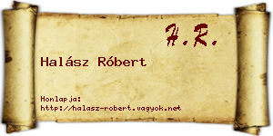 Halász Róbert névjegykártya