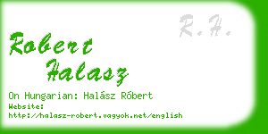 robert halasz business card